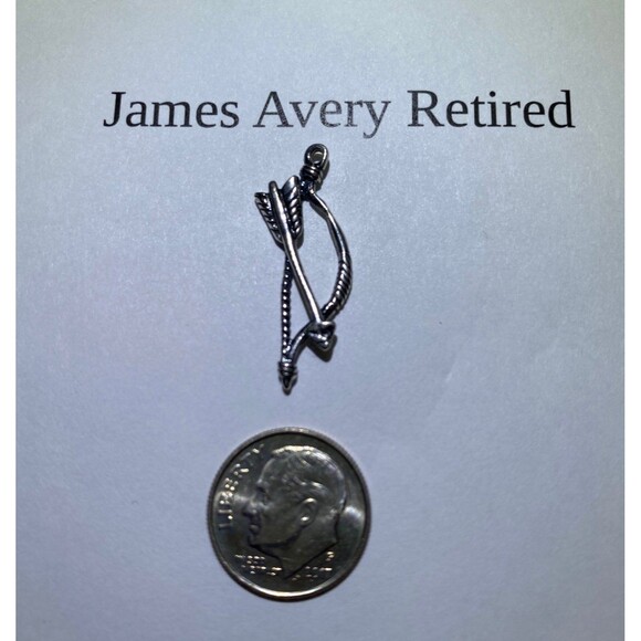 James Avery, 3-D Bow and Arrow, RETIRED, Sterling Silver Charm #92 - Picture 1 of 6
